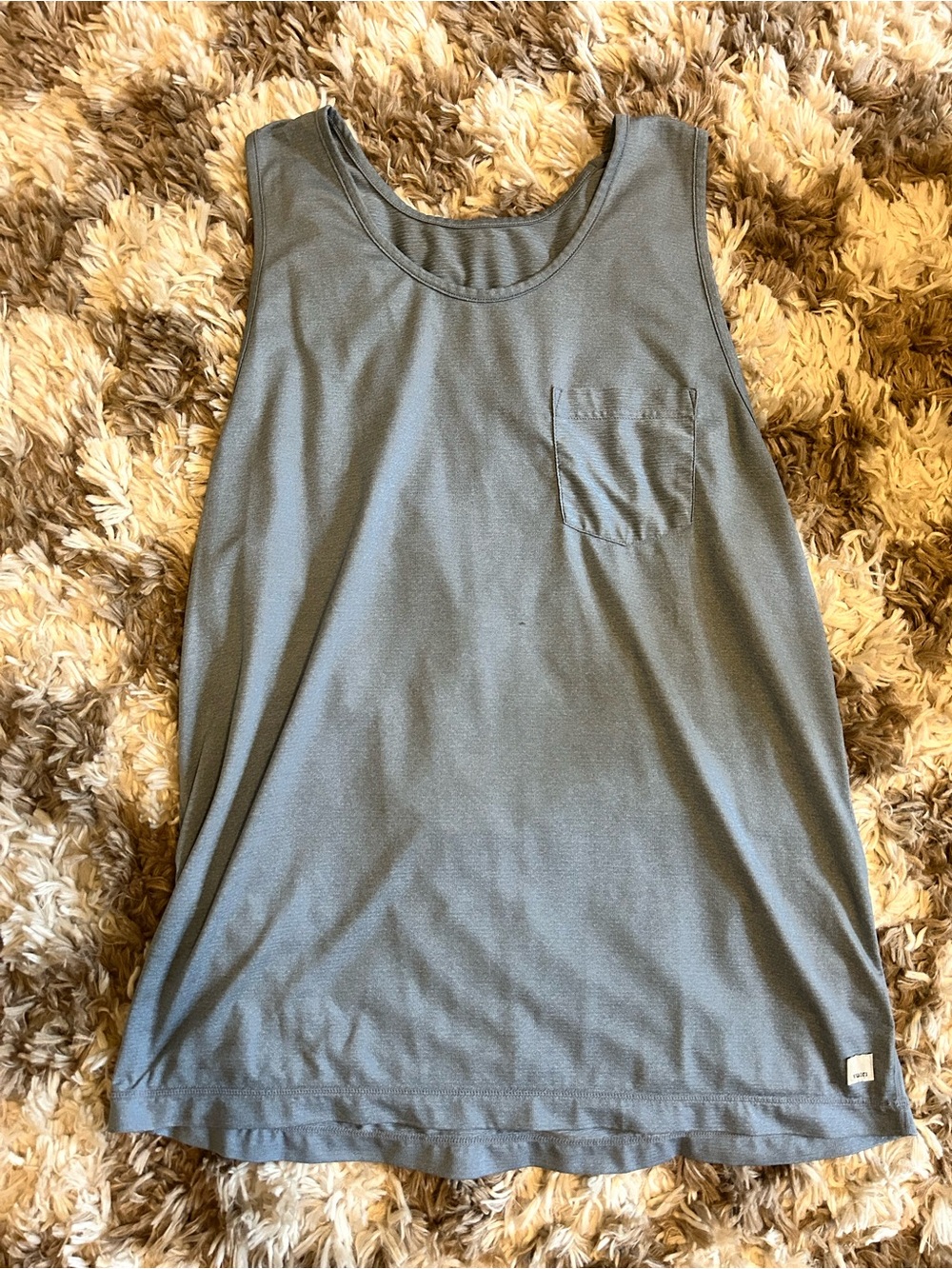 Men's Basic Pocket Tank Top - Slate Blue